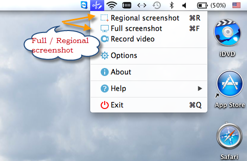 Snipping tool on a mac
